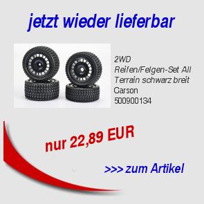2WD Reifen/Felgen-Set All Terrain schwarz breit 22,89 EUR